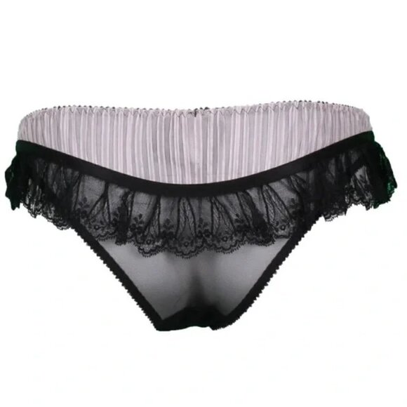 New Agent Provocateur Fifi Lace Pink/Black Brief Panties Size 4 AP/8-10 US/Large - Picture 12 of 17